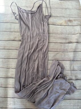 Lovestitch Delicate Lavender Slip Maxi Dress Women Cowl Neck Spaghetti Strap S